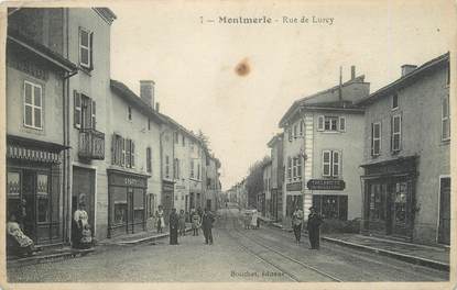 / CPA FRANCE 01 "Montmerle, rue de Lurcy"