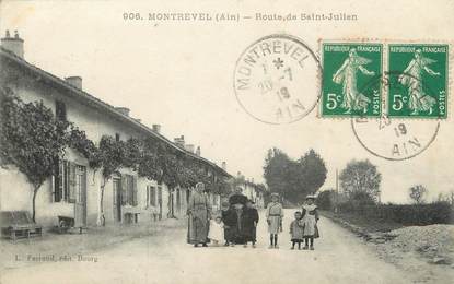 / CPA FRANCE 01 "Montrevel, route de Saint Julien"