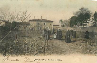 / CPA FRANCE 01 "Messimy, la cure et l'église "