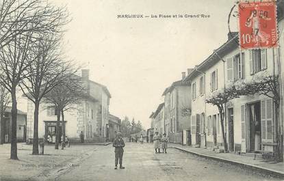 / CPA FRANCE 01 "Marlieux, la place et la Grand'rue"