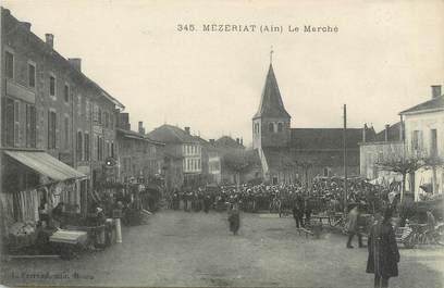 / CPA FRANCE 01 "Mézériat, le marché"