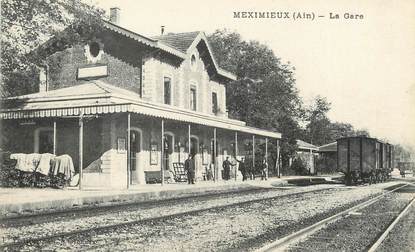 / CPA FRANCE 01 "Meximieux, la gare"