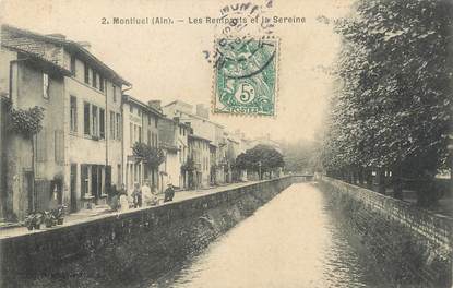 / CPA FRANCE 01 "Montluel, les remparts et la Sereine"