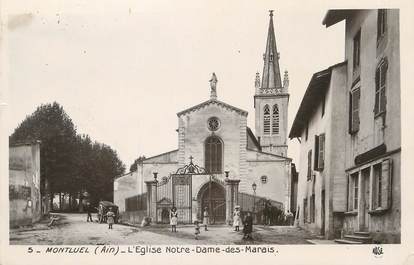 / CPSM FRANCE 01 "Montluel, l'église Notre Dame des Marais"