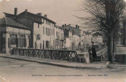 / CPA FRANCE 01 "Montluel, avenue des Tilleuls et les remparts"