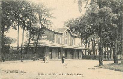 / CPA FRANCE 01 "Montluel, entrée de la gare"