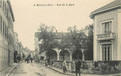 / CPA FRANCE 01 "Montluel, rue de la gare"