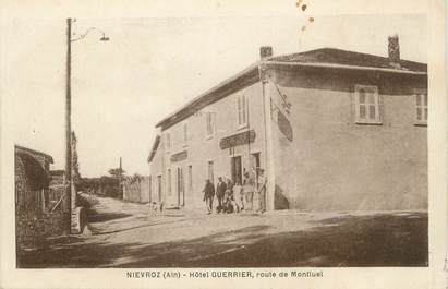 / CPA FRANCE 01 "Niévroz, hôtel Guerrier, route de Montluel"