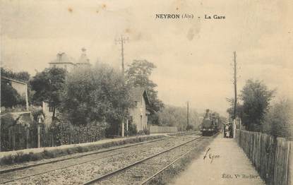 / CPA FRANCE 01 "Neyron, la gare"