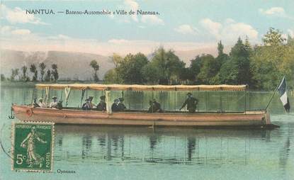 / CPA FRANCE 01 "Nantua, bateau automobile, ville de Nantua" / CANOT AUTOMOBILE