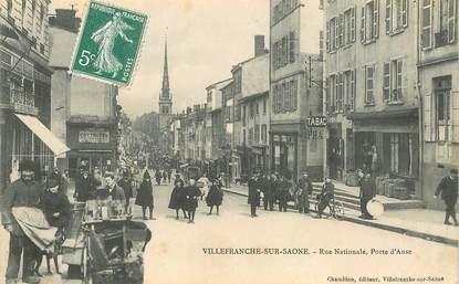 CPA FRANCE 69 "Villefranche, rue Nationale, Porte d'Anse"