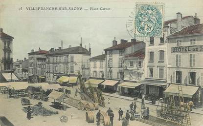 CPA FRANCE 69 "Villefranche, place Carnot"