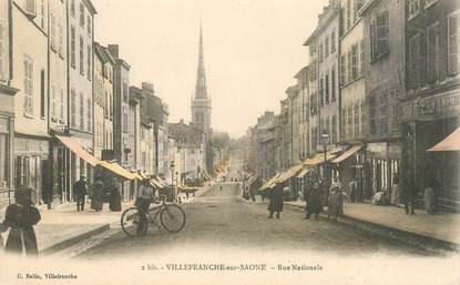 CPA FRANCE 69 "Villefranche, Rue Nationale"