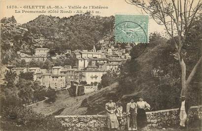 CPA FRANCE 06 "Gilette, vallée de l'Estéron, la Promenade côté Nord"