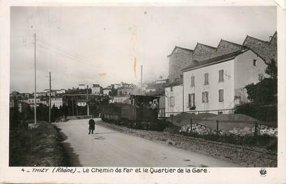 CPA FRANCE 69 "Thizy, le chemin de fer et le quartier de la gare"