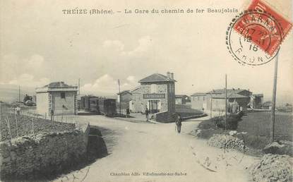 CPA FRANCE 69 "Theizé, la gare du chemin de fer"