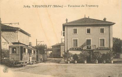 CPA FRANCE 69 "Vaugneray, Terminus du tramway"