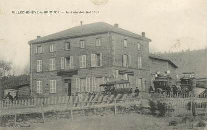 CPA FRANCE 69 "Villechenève la Brioude, arrivée des autobus"