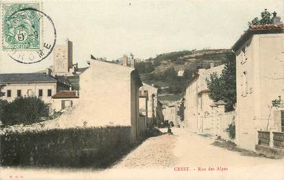 CPA FRANCE 26 "Crest, rue des Alpes"