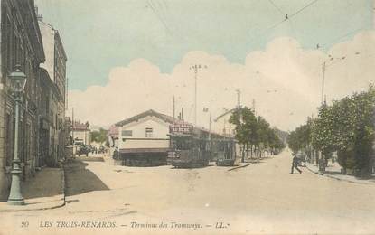 CPA FRANCE 69 "Tassin la Demi Lune, Les Trois Renards, terminus des Tramways"