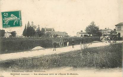 CPA FRANCE 33 "Beychac, vue générale côté de l'Eglise Saint Marcel"