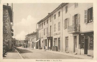 / CPA FRANCE 01 "Neuville sur Ain, rue du port"