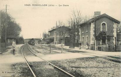 / CPA FRANCE 01 "Rossillon, la gare"