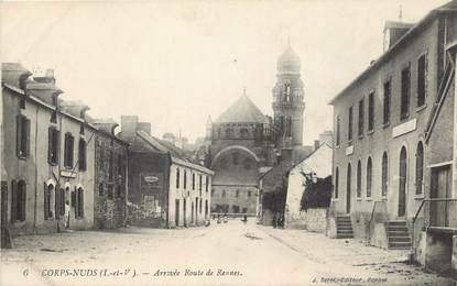 CPA FRANCE 35 "Corps Nuds, Arrivée route de Rennes"