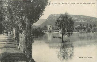 / CPA FRANCE 01 "Pont de Cordon pendant les inondations"
