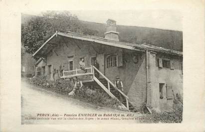 / CPA FRANCE 01 "Peron, pension Kniedler en Rutet"