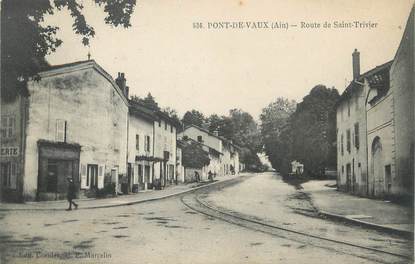 / CPA FRANCE 01 "Pont de Vaux, route de Saint Trivier"