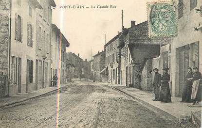 / CPA FRANCE 01 "Pont d'Ain, la grande rue"