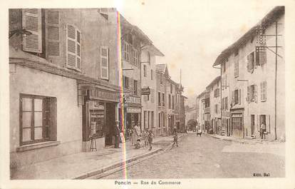 / CPA FRANCE 01 "Poncin, rue du commerce"