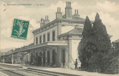 / CPA FRANCE 01 "Seyssel Corbonod, la gare"