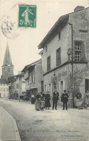 / CPA FRANCE 01 "Saint Trivier de Courtes, maisons anciennes"