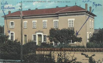 / CPA FRANCE 01 "Saint Didier de Formans, la mairie et l'école"