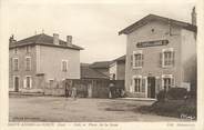 01 Ain / CPA FRANCE 01 "Saint André de Corcy, café et place de la gare"