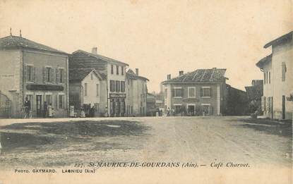 / CPA FRANCE 01 "Saint Maurice de Gourdans, café Charvet"