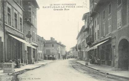 / CPA FRANCE 01 "Saint Jean le Vieux, grande  rue"