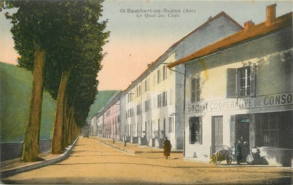 / CPA FRANCE 01 "Saint Rambert en Bugey, le quai des cités"