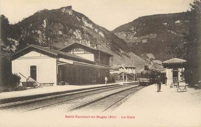 / CPA FRANCE 01 "Saint Rambert en Bugey, la gare"