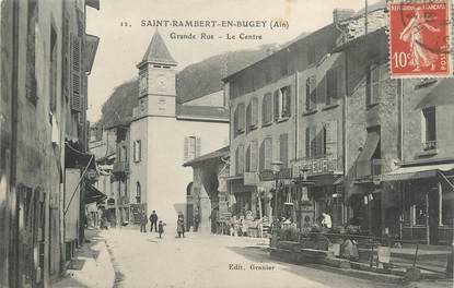 / CPA FRANCE 01 "Saint Rambert en Bugey, grande rue, le centre"