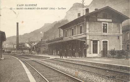 / CPA FRANCE 01 "Saint Rambert en Bugey, la gare "