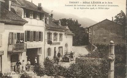 / CPA FRANCE 01 "Thoiry, hôtel léger et le Jura"