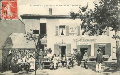 CPA FRANCE 69 "Saint Priest, place de la Terrasse, Café de la Terrasse Roffat"