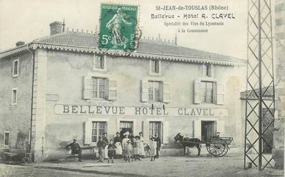 CPA FRANCE 69 "Saint Jean de Touslas, Bellevue, Hotel Clavel"