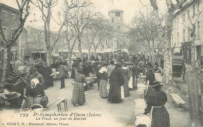 CPA FRANCE 69 "Saint Symphorien d'Ozon, la Place, un jour de Marché"