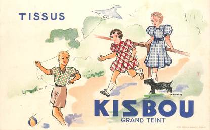 CPA FRANCE 69 "Thizy, Carte publicitaire Tissus KISBOU"