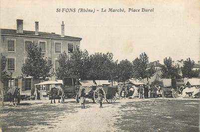 CPA FRANCE 69 "Saint Fons, le marché, place Durel"