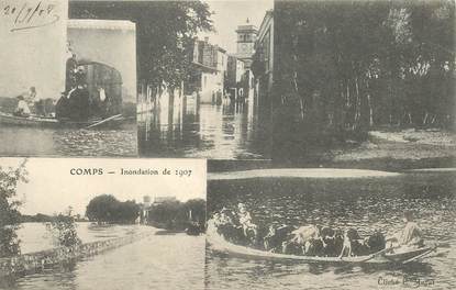 CPA FRANCE 83 "Comps, Inondations 1907"